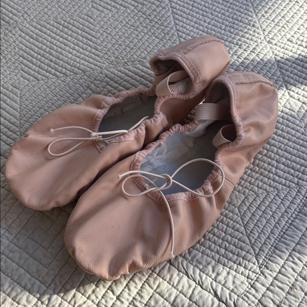 Women's Bloch Pink Leather Ballet shoes Size 6E (fits W size 8) - worn twice!